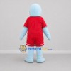 Custom Light Blue and Red Aquatic Animal Mascot Costume Adult Full Body Suit for Sports Events