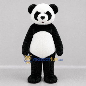 Custom Black and White Panda Mascot Costume Adult Full Body Suit for Wildlife Events