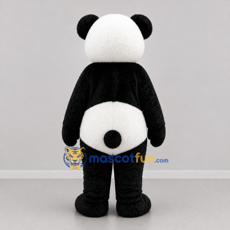 Custom Black and White Panda Mascot Costume Adult Full Body Suit for Wildlife Events