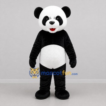 Custom Black and White Panda Mascot Costume Adult Full Body Suit for Zoo Events