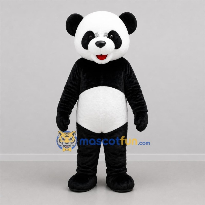Custom Black and White Panda Mascot Costume Adult Full Body Suit for Zoo Events