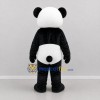 Custom Black and White Panda Mascot Costume Adult Full Body Suit for Zoo Events