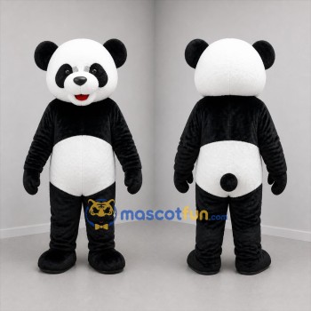 Custom Black and White Panda Mascot Costume Adult Full Body Suit for Zoo Events