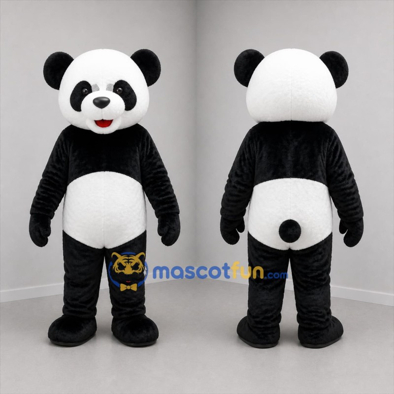 Custom Black and White Panda Mascot Costume Adult Full Body Suit for Zoo Events