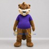 Custom Brown and Purple Beaver Mascot Costume Adult Full Body Suit for Nature Events