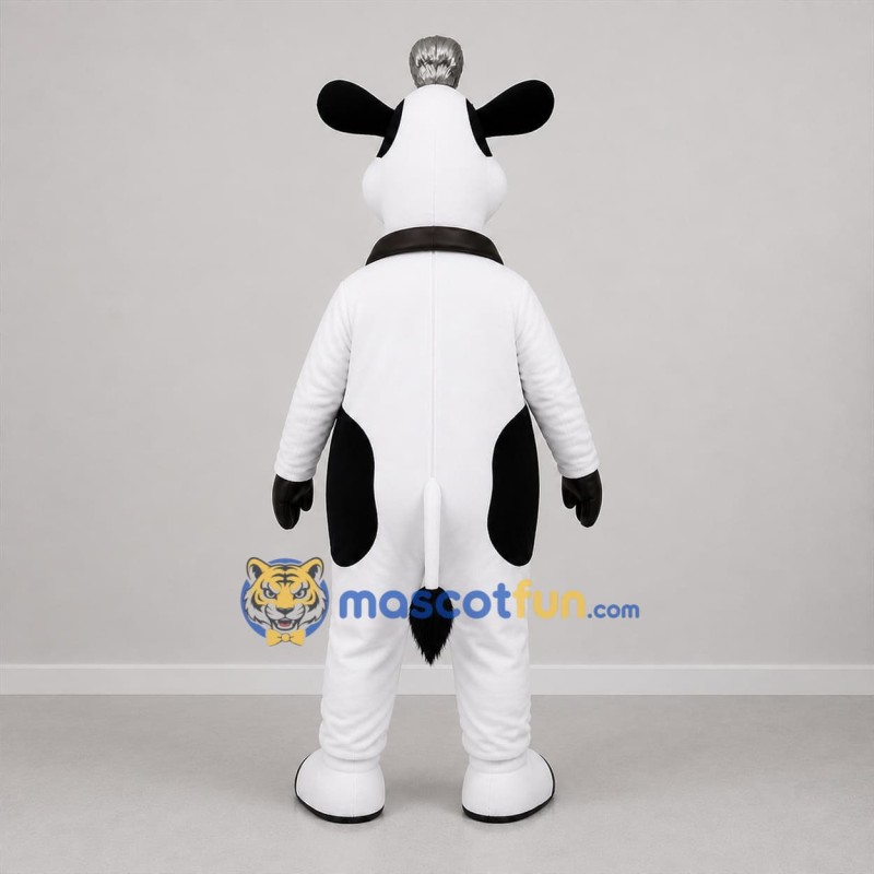 Custom Black and White Cow Mascot Costume Adult Full Body Suit for Farm Events