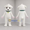 Custom White Puppy Mascot Costume Adult Full Body Suit for Pet Events