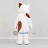 Custom White and Brown Cat Mascot Costume Adult Full Body Suit for Pet Events