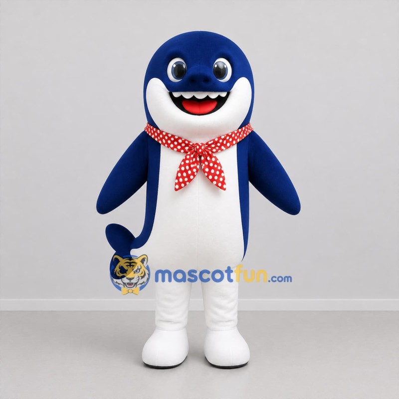 Custom Blue and White Shark Mascot Costume Adult Full Body Suit for Ocean Events