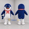 Custom Blue and White Shark Mascot Costume Adult Full Body Suit for Ocean Events