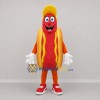 Custom Red and Yellow Hot Dog Mascot Costume Adult Full Body Suit for Food Promotions