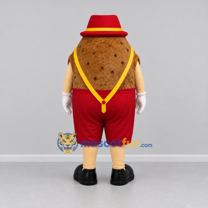 Custom Brown and Red Potato Mascot Costume Adult Full Body Suit for Food Promotions