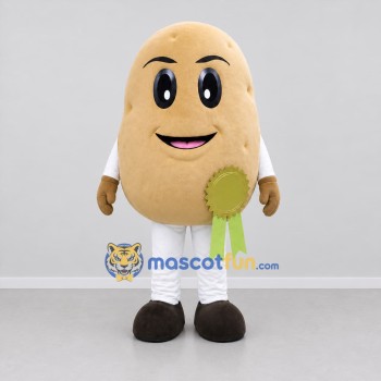 Custom Beige Potato Mascot Costume Adult Full Body Suit for Harvest Festivals