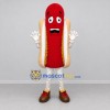 Custom Red and Tan Hot Dog Mascot Costume Adult Full Body Suit for Food Promotions