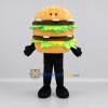 Custom Brown and Green Double Burger Mascot Costume Adult Full Body Suit for Food Promotions