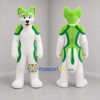 Custom Green and White Dog Mascot Costume Adult Full Body Suit for Costume Parties