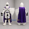Custom White and Purple Armored Knight Mascot Costume Adult Full Body Suit for Medieval Festivals