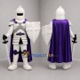 Custom White and Purple Armored Knight Mascot Costume Adult Full Body Suit for Medieval Festivals