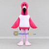 Custom Pink and White Flamingo Mascot Costume Adult Full Body Suit for Tropical Events