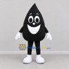 Custom Black and White Droplet Mascot Costume Adult Full Body Suit for Educational Events