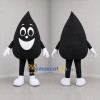Custom Black and White Droplet Mascot Costume Adult Full Body Suit for Educational Events