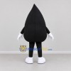 Custom Black and White Droplet Mascot Costume Adult Full Body Suit for Educational Events
