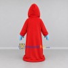 Custom Blue and Red Hooded Monster Mascot Costume Adult Full Body Suit for Halloween Events