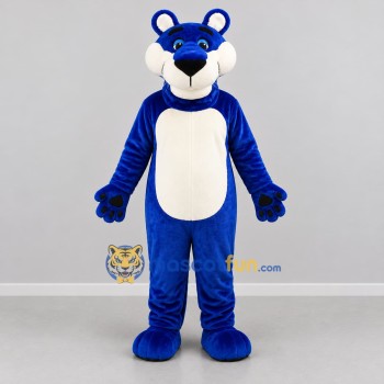 Custom Blue and White Mouse Mascot Costume Adult Full Body Suit for Children's Events