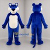 Custom Blue and White Mouse Mascot Costume Adult Full Body Suit for Children's Events