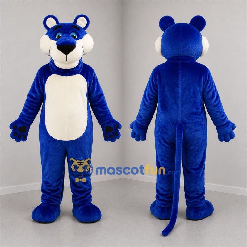 Custom Blue and White Mouse Mascot Costume Adult Full Body Suit for Children's Events