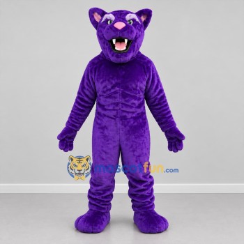 Custom Purple Panther Mascot Costume Adult Full Body Suit for Sports Events