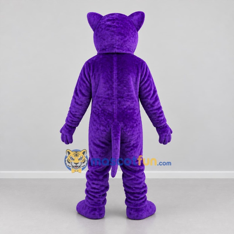 Custom Purple Panther Mascot Costume Adult Full Body Suit for Sports Events