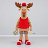 Custom Tan and Red Moose Mascot Costume Adult Full Body Suit for Nature Events