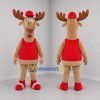 Custom Tan and Red Moose Mascot Costume Adult Full Body Suit for Nature Events