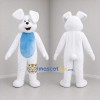 Custom White and Blue Rabbit Mascot Costume Adult Full Body Suit for Easter Events