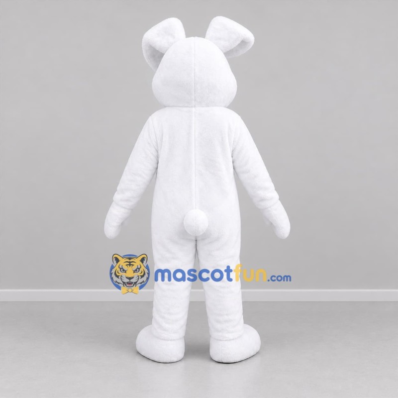 Custom White and Blue Rabbit Mascot Costume Adult Full Body Suit for Easter Events