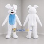 Custom White and Blue Rabbit Mascot Costume Adult Full Body Suit for Easter Events