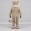 Custom Tan Black and White Leopard Mascot Costume Adult Full Body Suit for Wildlife Events