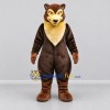 Custom Brown and Tan Wolf Mascot Costume Adult Full Body Suit for Zoo Events