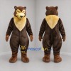 Custom Brown and Tan Wolf Mascot Costume Adult Full Body Suit for Zoo Events