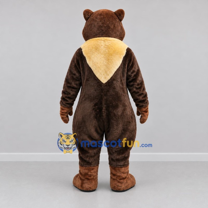 Custom Brown and Tan Wolf Mascot Costume Adult Full Body Suit for Zoo Events