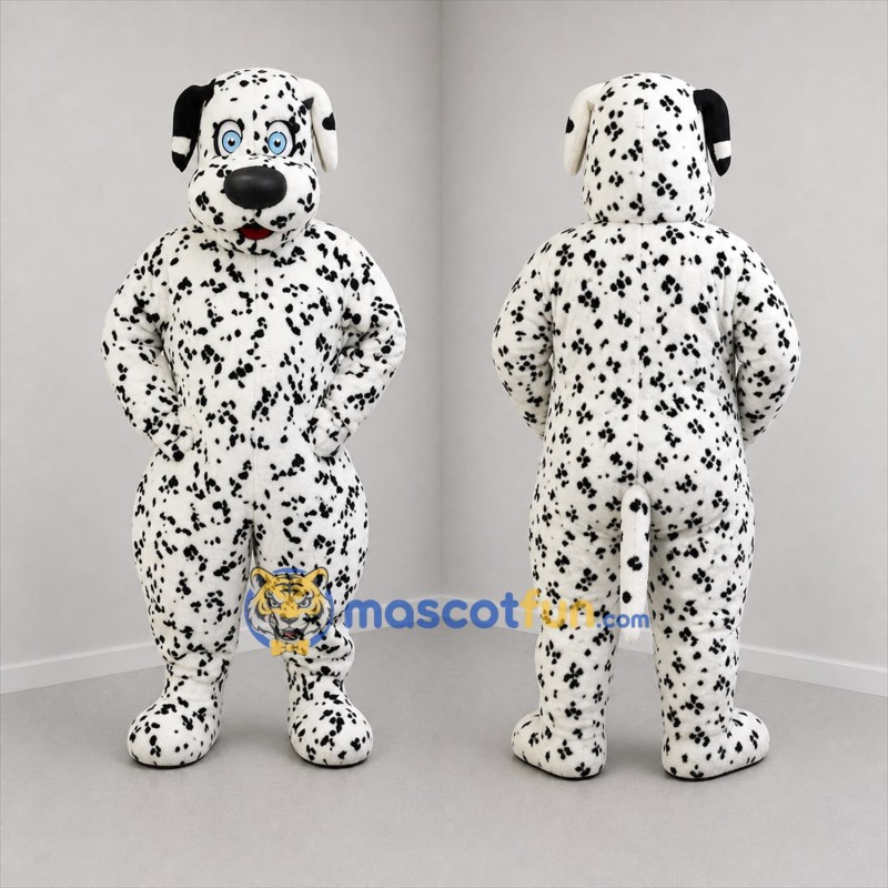 Custom Black and White Dalmatian Dog Mascot Costume Adult Full Body Suit for Pet Events