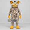 Custom Tan and Yellow Leopard Mascot Costume Adult Full Body Suit for Zoo Events