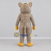 Custom Tan and Yellow Leopard Mascot Costume Adult Full Body Suit for Zoo Events