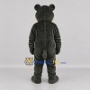 Custom Dark Gray and Brown Rodent Mascot Costume Adult Full Body Suit for Nature Events