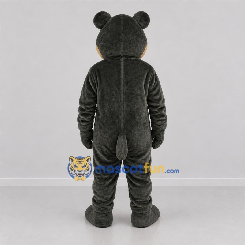 Custom Dark Gray and Brown Rodent Mascot Costume Adult Full Body Suit for Nature Events