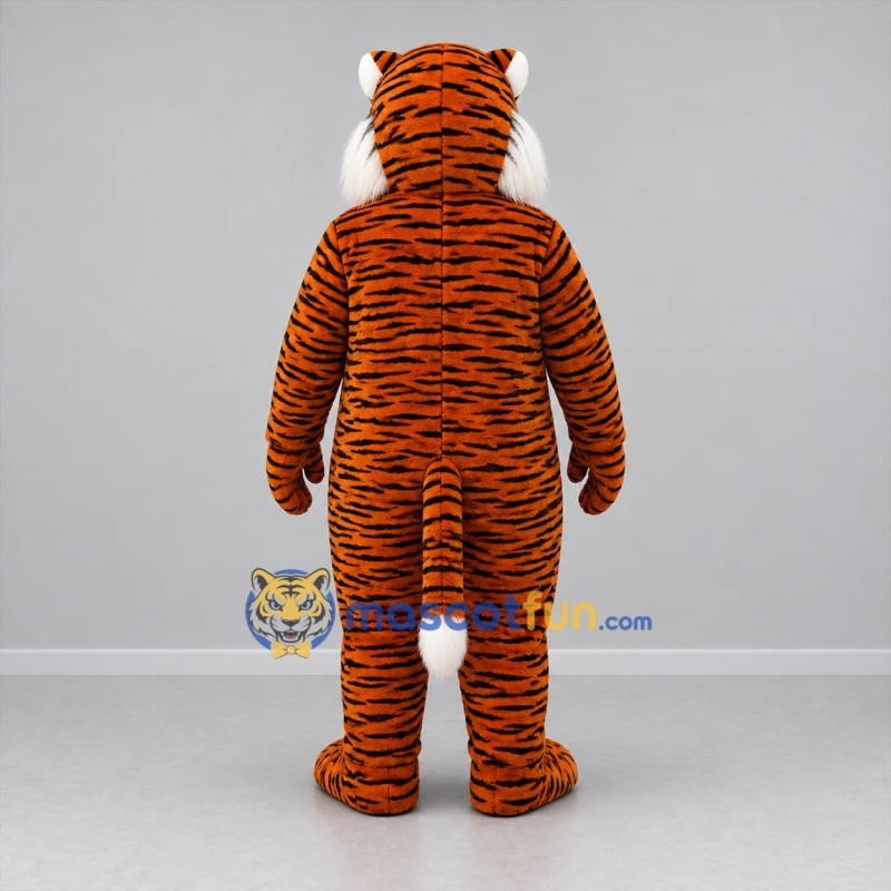 Custom Orange Black and White Tiger Mascot Costume Adult Full Body Suit for Wildlife Events