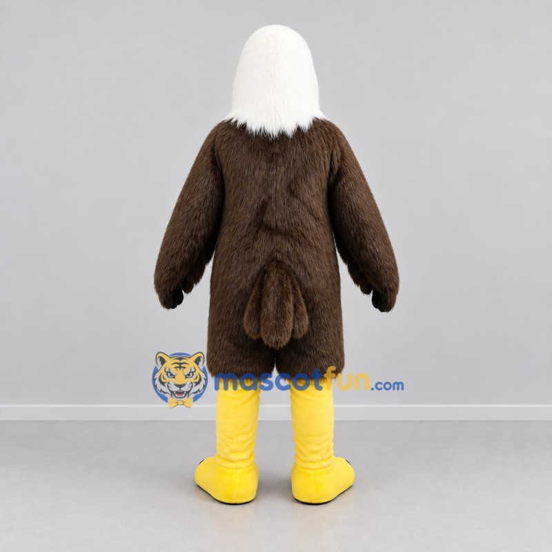 Custom Brown and White Bald Eagle Mascot Costume Adult Full Body Suit for Sports Events