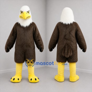 Custom Brown and White Bald Eagle Mascot Costume Adult Full Body Suit for Sports Events