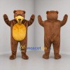 Custom Brown and Gold Bear Mascot Costume Adult Full Body Suit for Sports Events